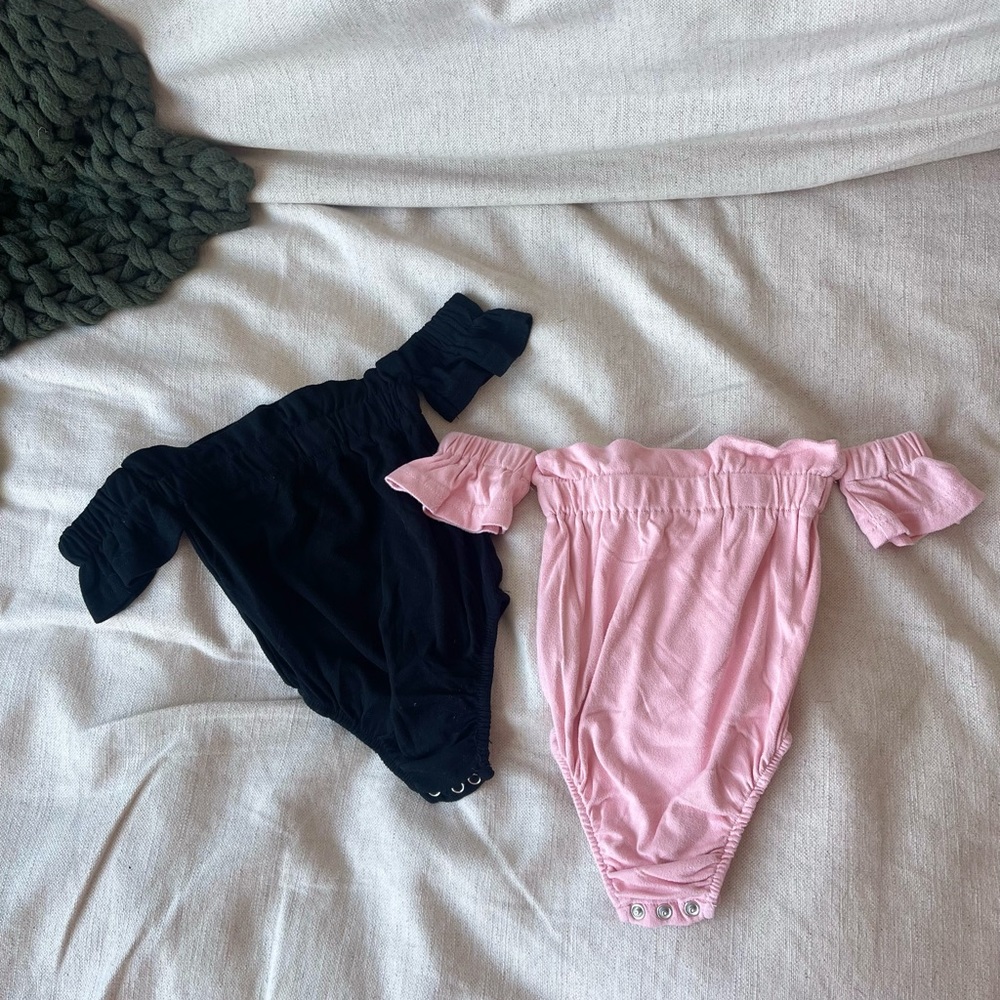 Baby Girl Faux Suede Onesie